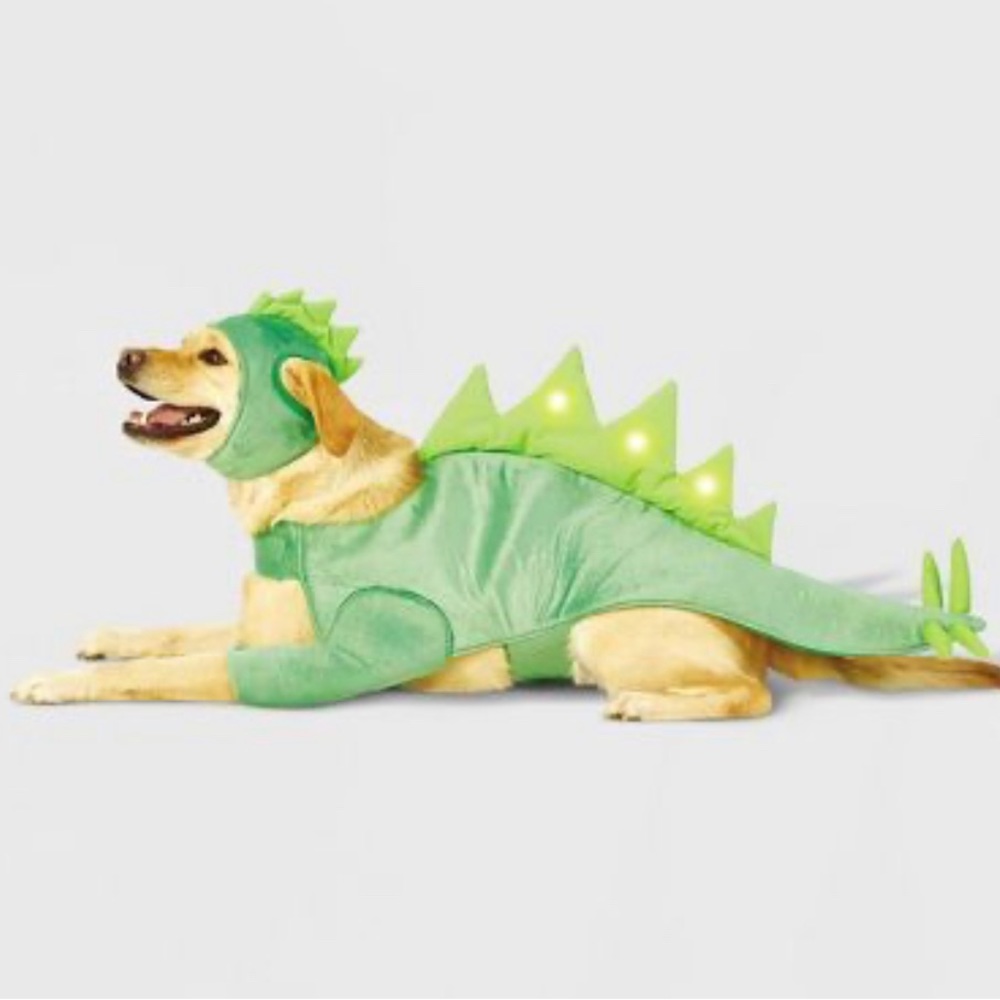 Light up stegosaurus dog costume